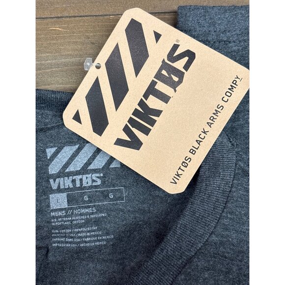 Viktos Black Arms Company Mens T-Shirt Large Gray Short Sleeve Logo Graphic - Picture 4 of 5